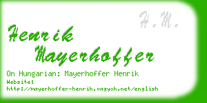 henrik mayerhoffer business card